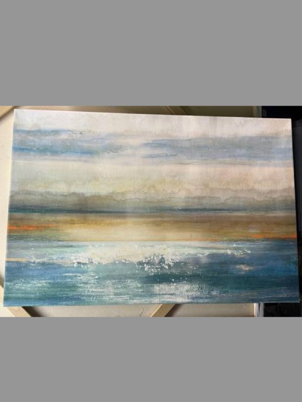 'Sunset Waves' Large Canvas Print Art